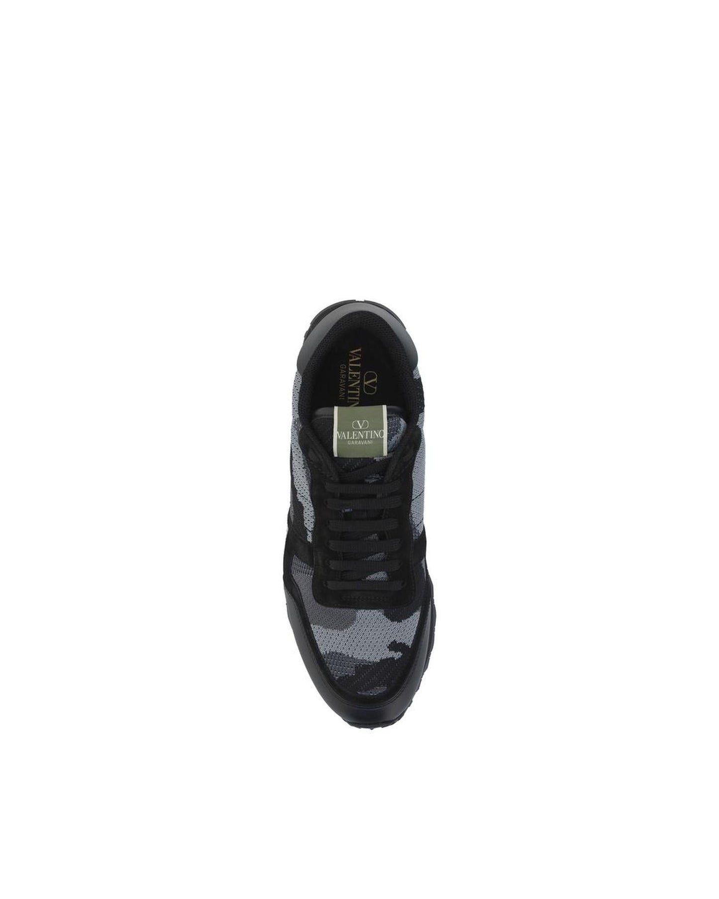 Valentino Garavani Camouflage Open Sneakers Casual Design Men Black