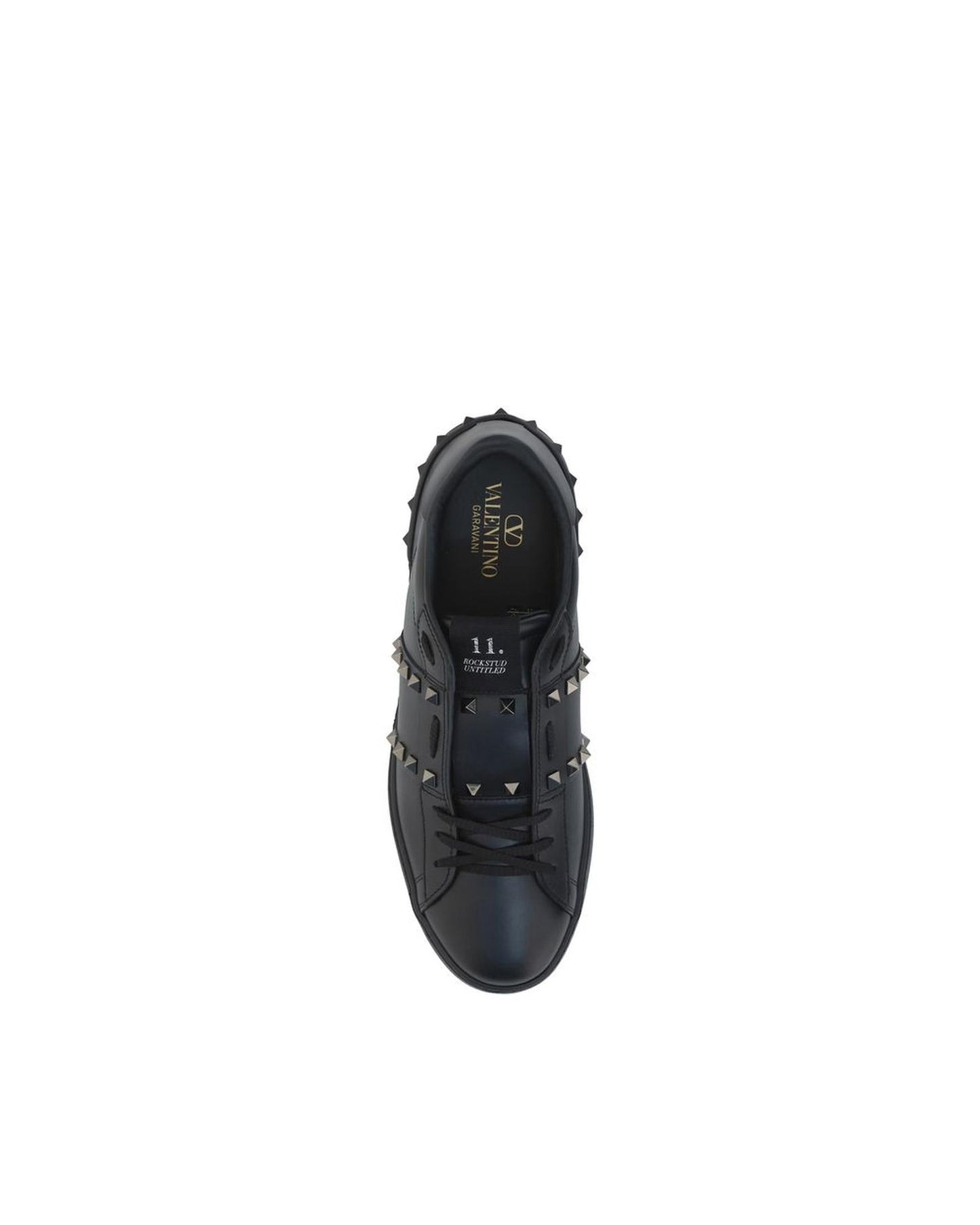 Valentino Garavani Open Sneaker Studded Leather Men Black