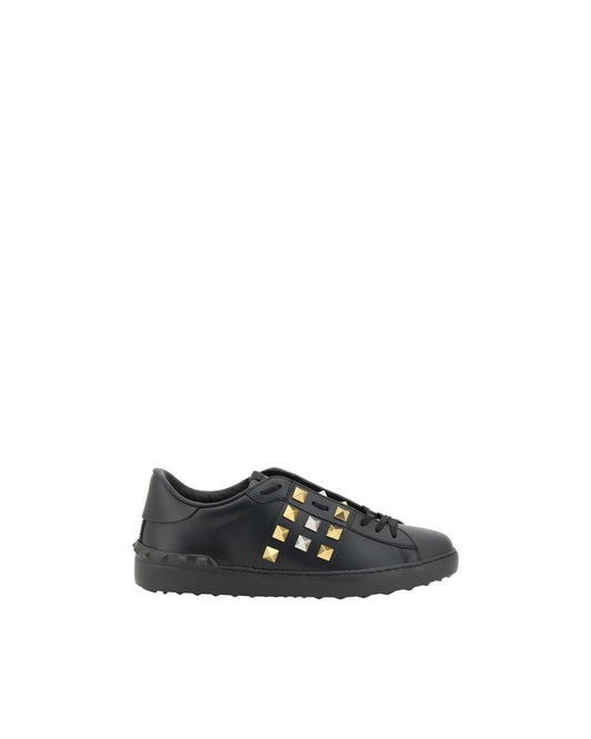 Valentino Garavani Open Sneaker Studded LowTop Men Black Black