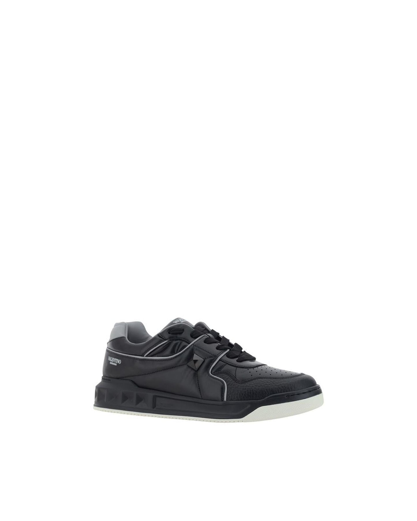 Valentino Garavani Open Sneakers Leather Casual Men Black