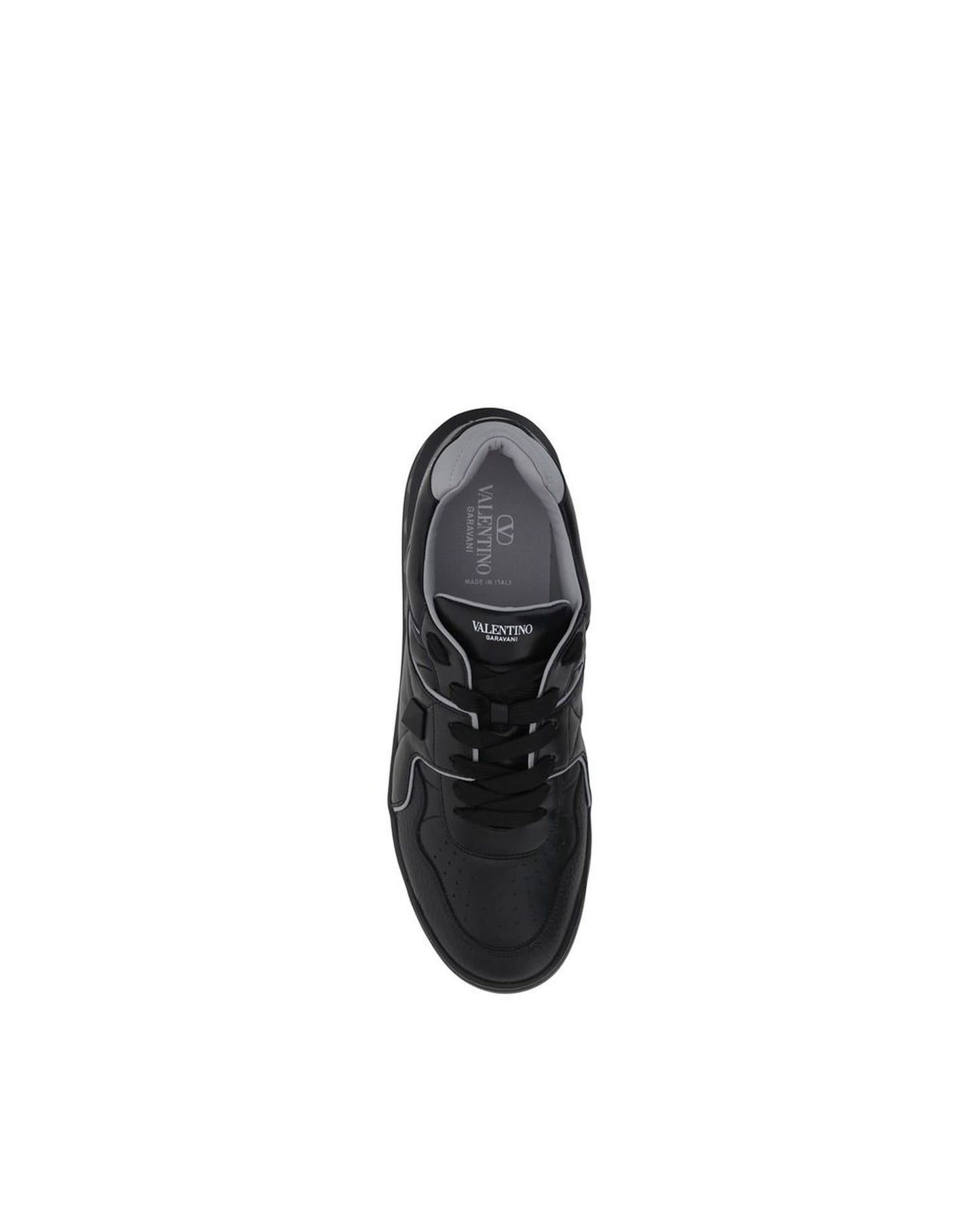 Valentino Garavani Open Sneakers Leather Casual Men Black