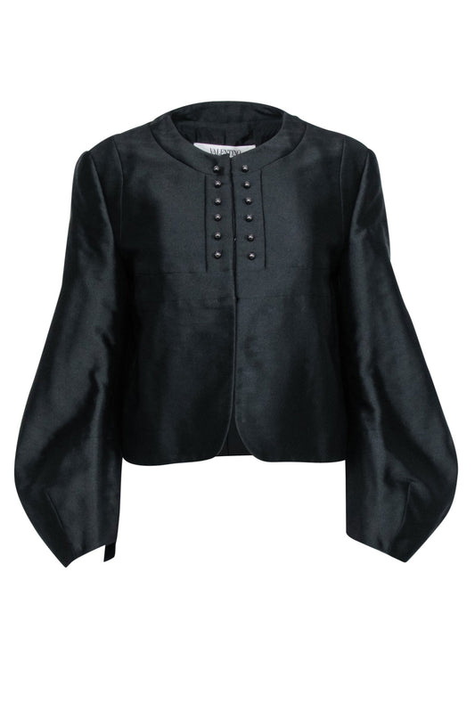 Valentino - Black Bubble Sleeve Bolero Jacket Sz 10