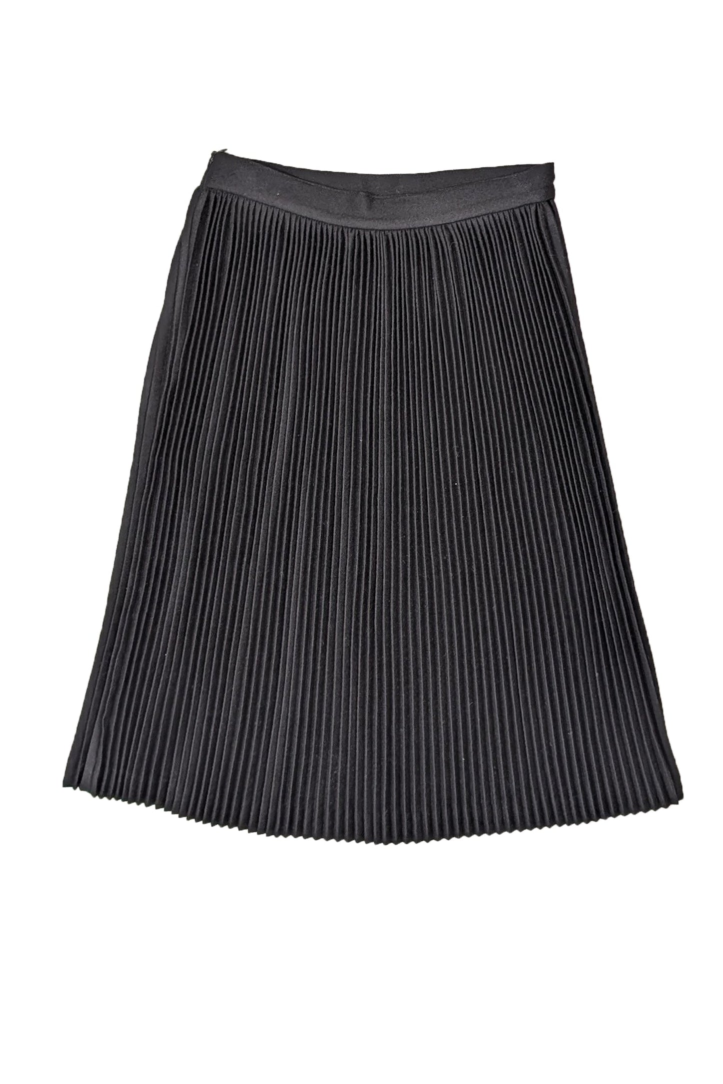 Valentino - Black Pleated A-Line Skirt Sz 6