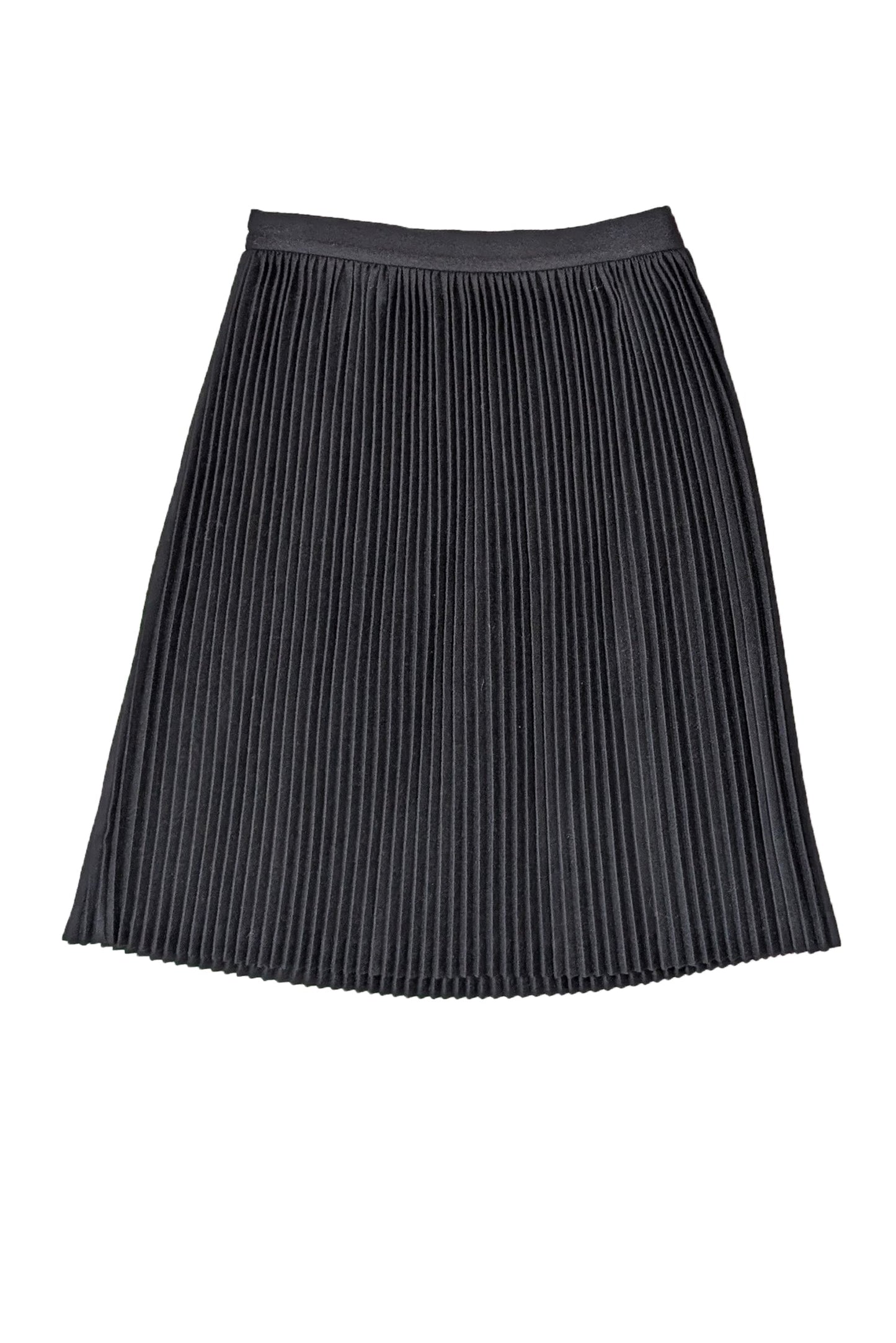 Valentino - Black Pleated A-Line Skirt Sz 6