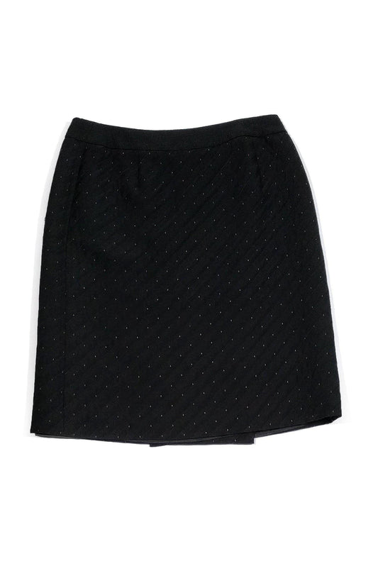 Valentino - Black w/ Pink Threads Skirt Sz 8