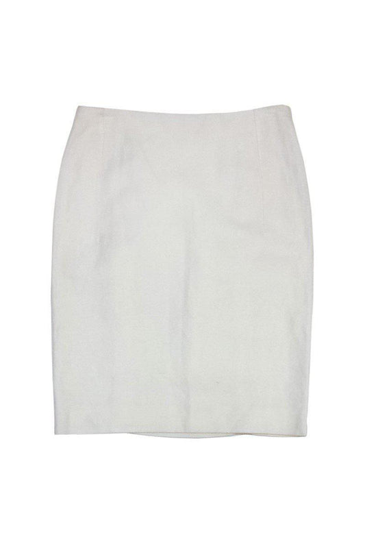 Valentino - Cream Linen Skirt Sz M