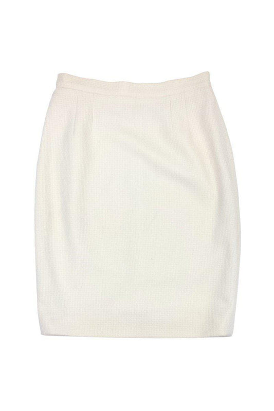 Valentino - Cream Wool Skirt Sz 10