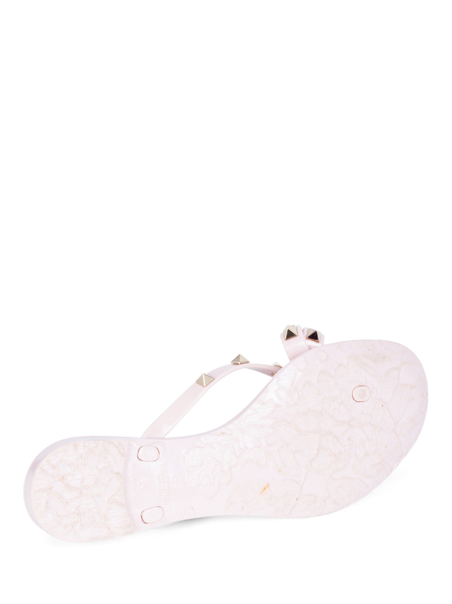 Valentino Rockstud Thong Sandals Blush Pink