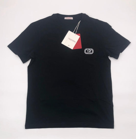 Valentino Black Vlogo Signature Patch T-Shirt Black