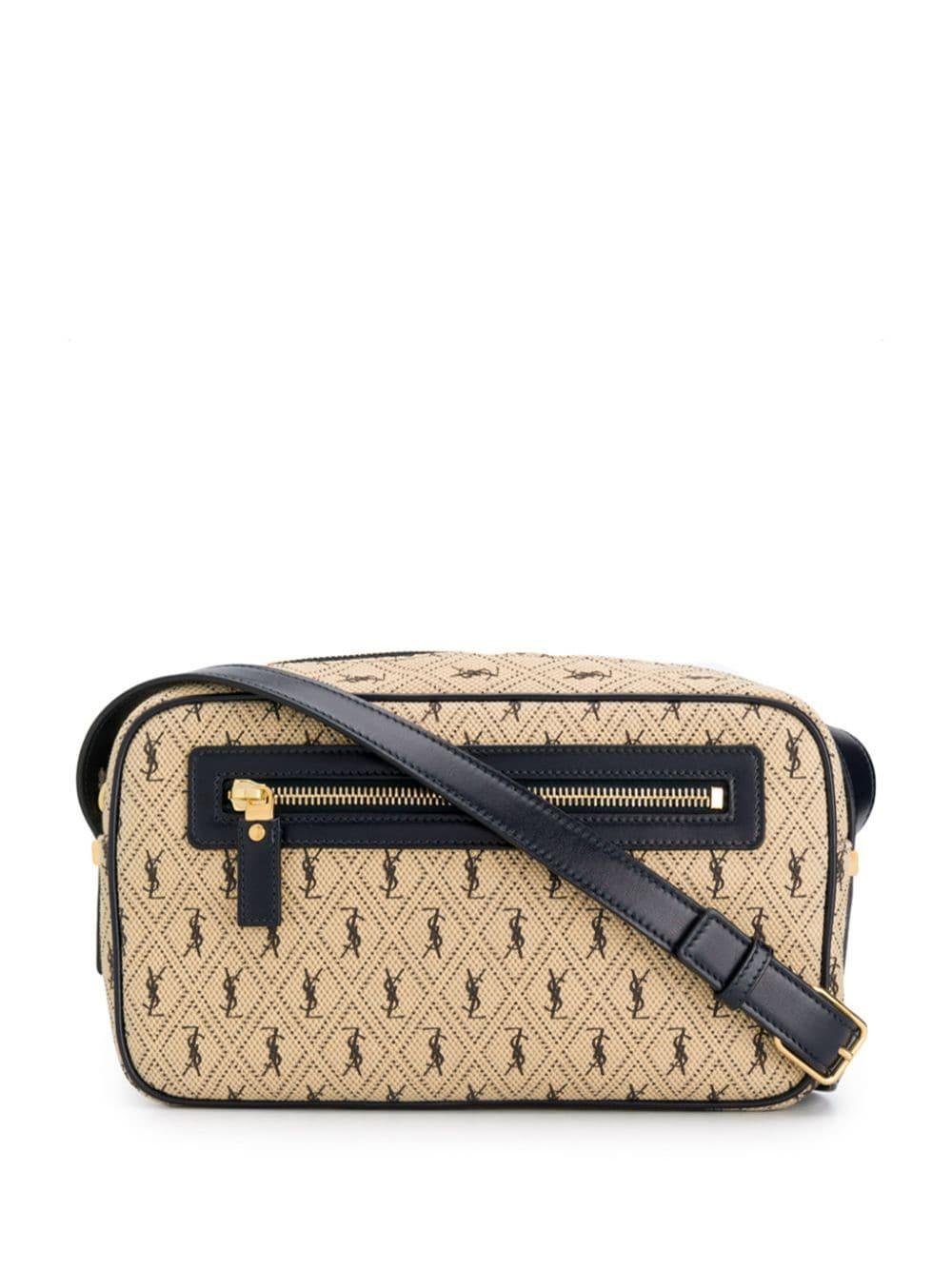 Saint Laurent Canvas Monogram All Over Camera Bag