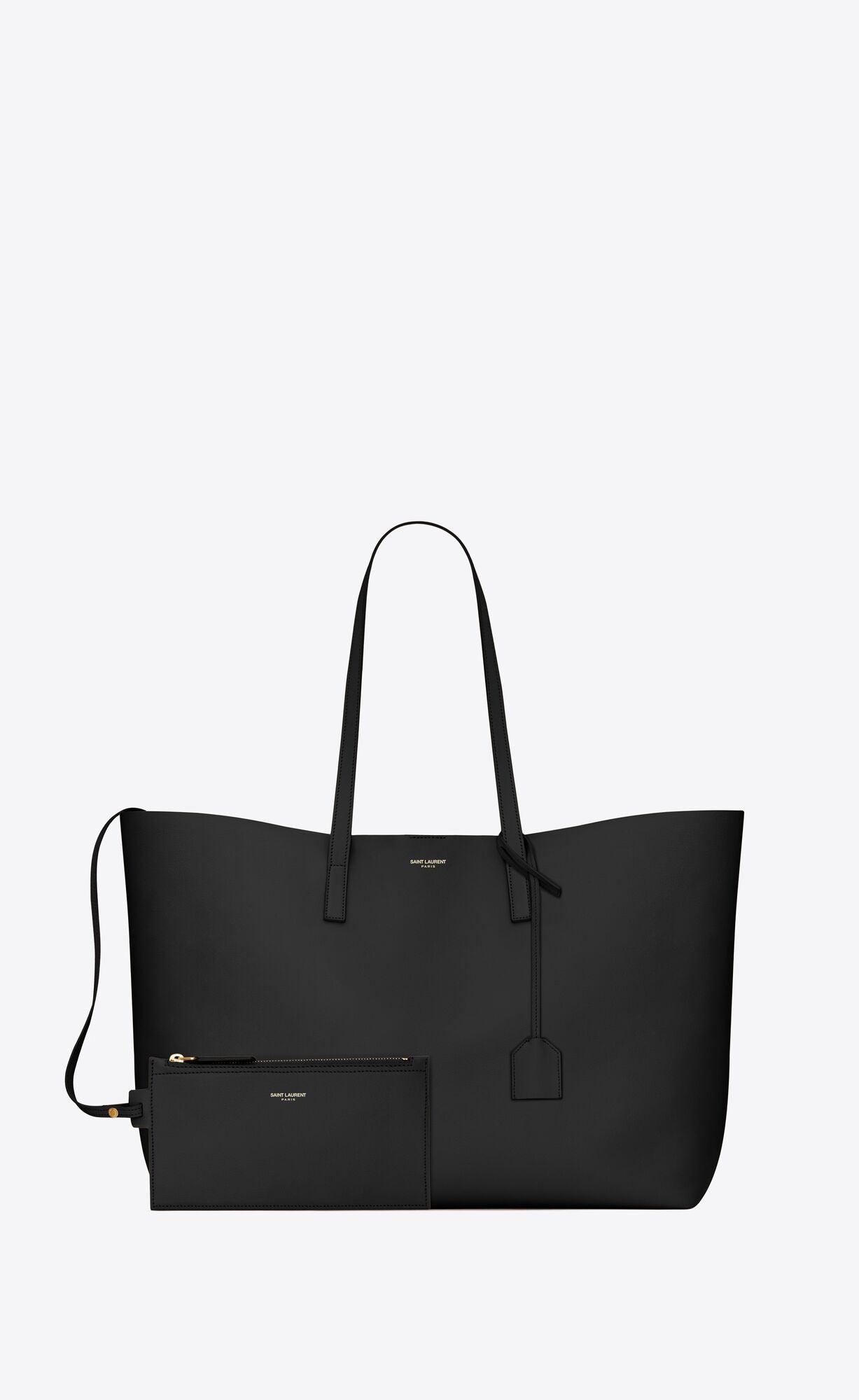 SAINT LAURENT SHOPPING TOTE E/W IN SUPPLE LEATHER