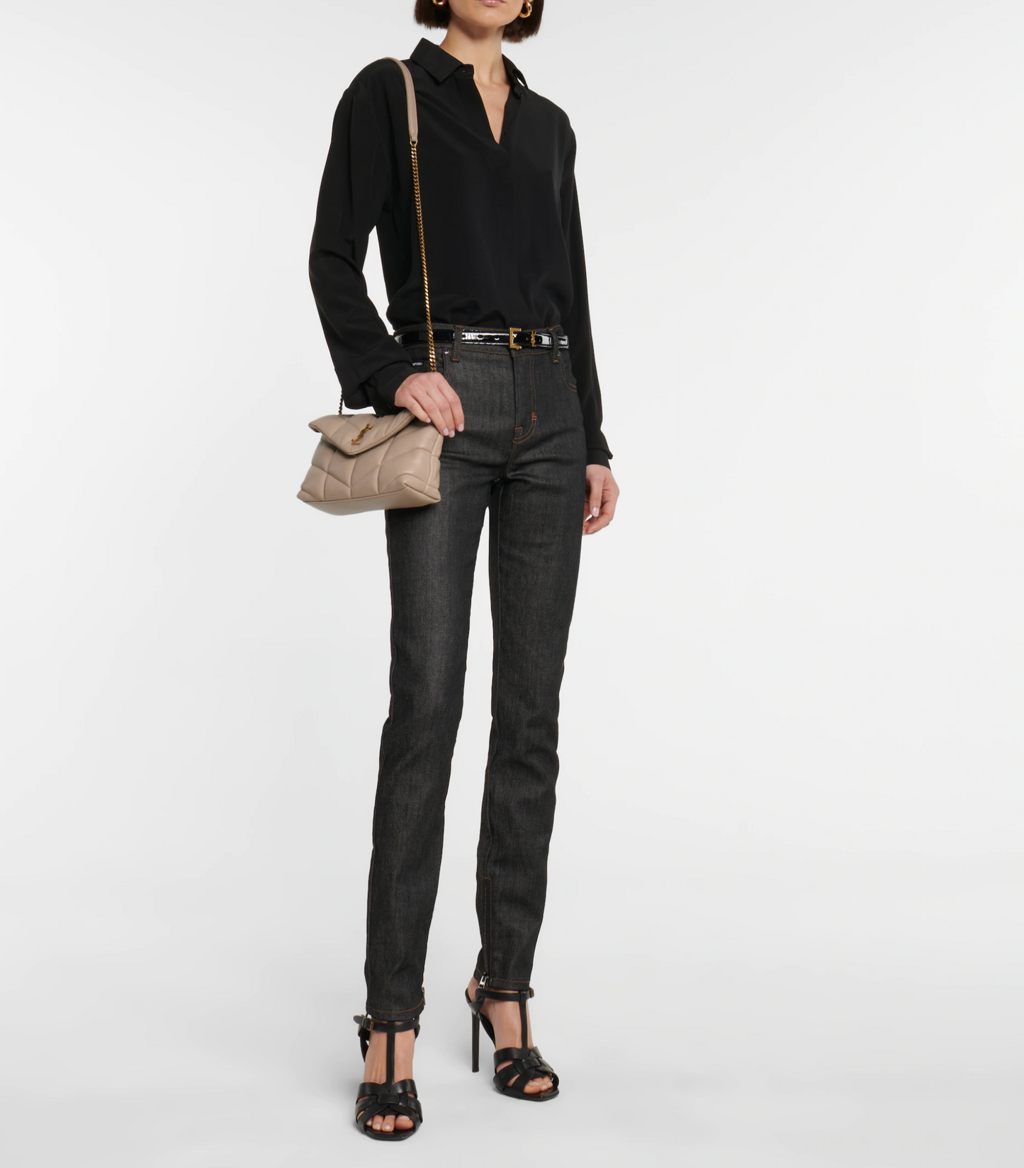 SAINT LAURENT Loulou Puffer Toy Leather Shoulder Bag