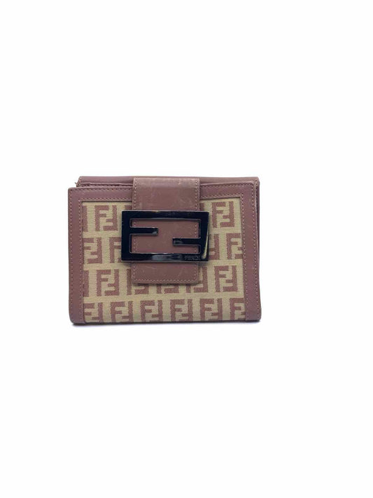 FENDI Pink Canvas Wallet