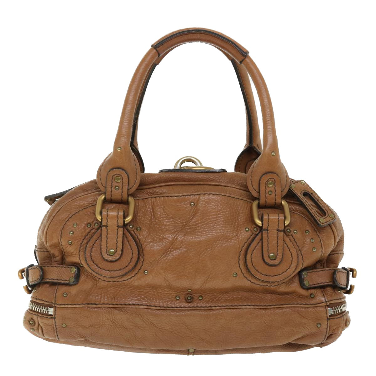 Chloe Paddington Hand Bag Leather Brown 04-06-53 am4849