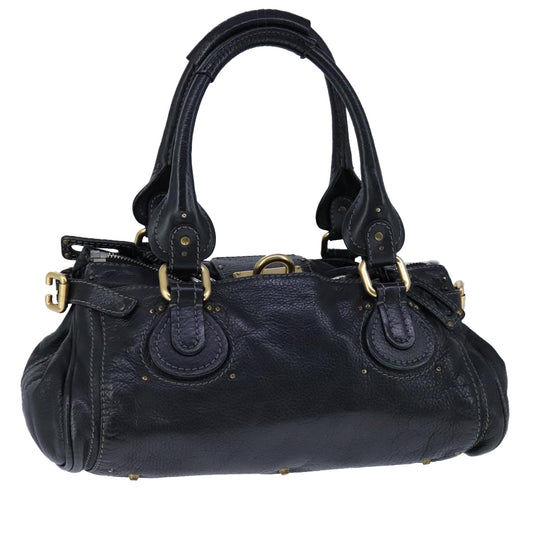 Chloe Paddington Hand Bag Leather Black am7342