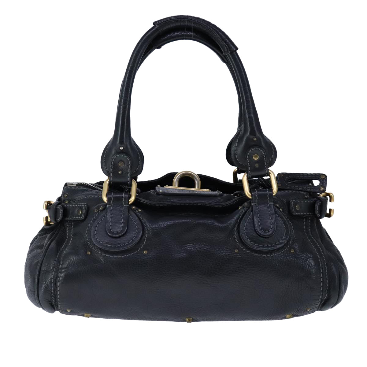 Chloe Paddington Hand Bag Leather Black am7342