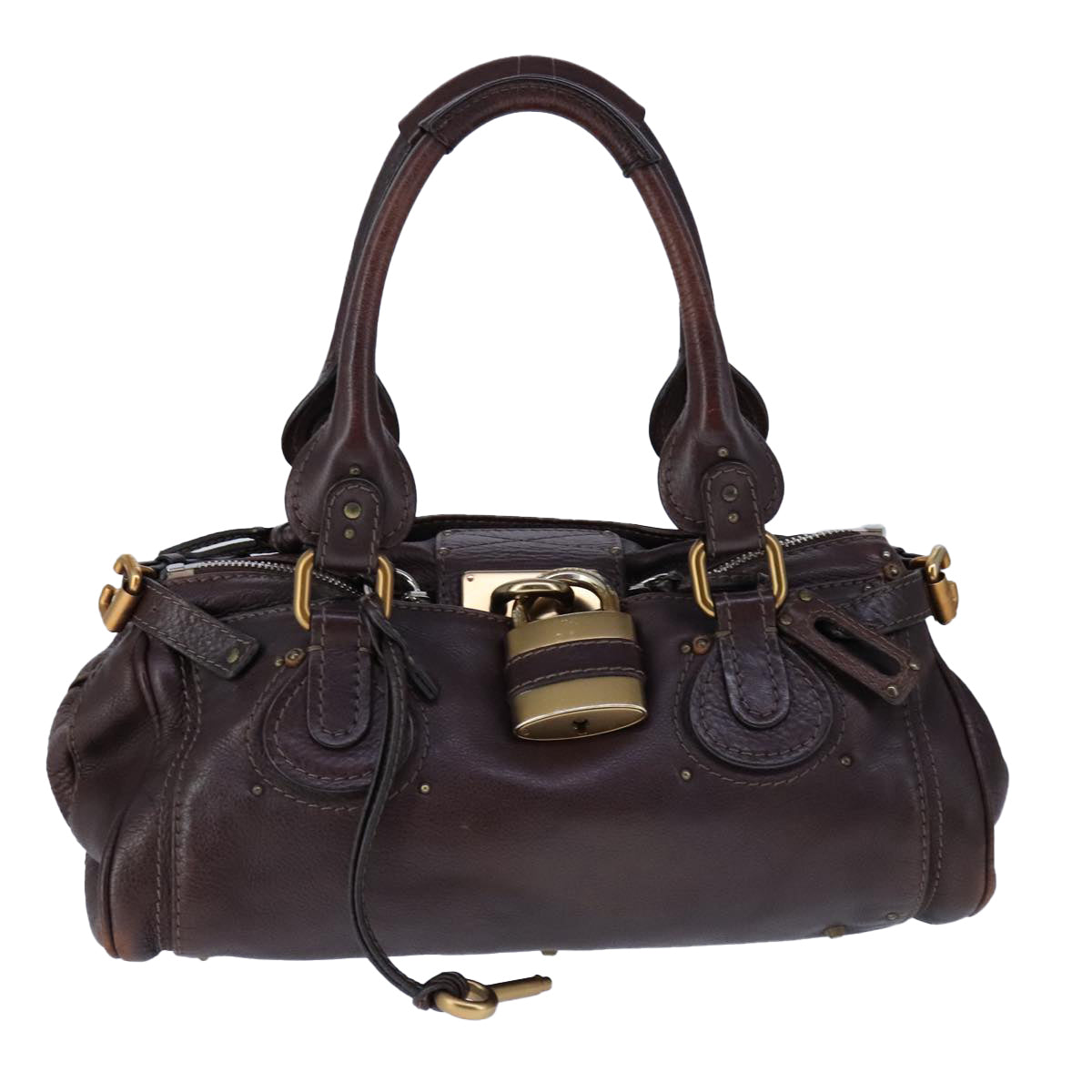 Chloe Paddington Hand Bag Leather Brown am7420
