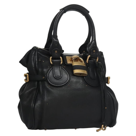 Chloe Paddington Hand Bag Leather Black am7564