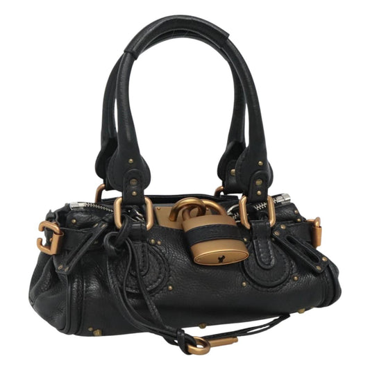 Chloe Paddington mini Hand Bag Leather Black am7623