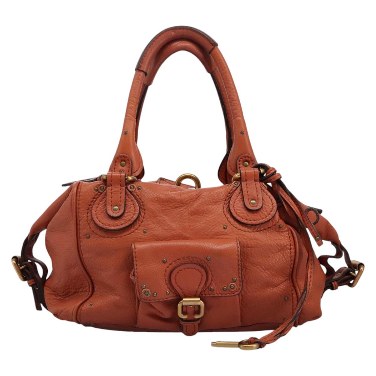 Chloe Paddington Hand Bag Leather Brown am7627
