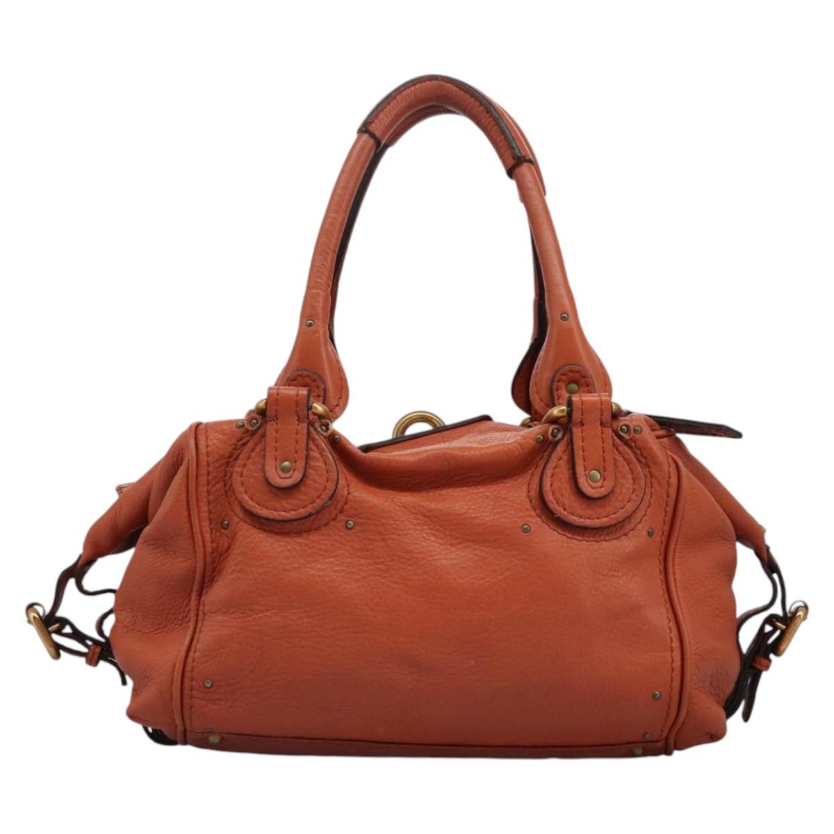 Chloe Paddington Hand Bag Leather Brown am7627