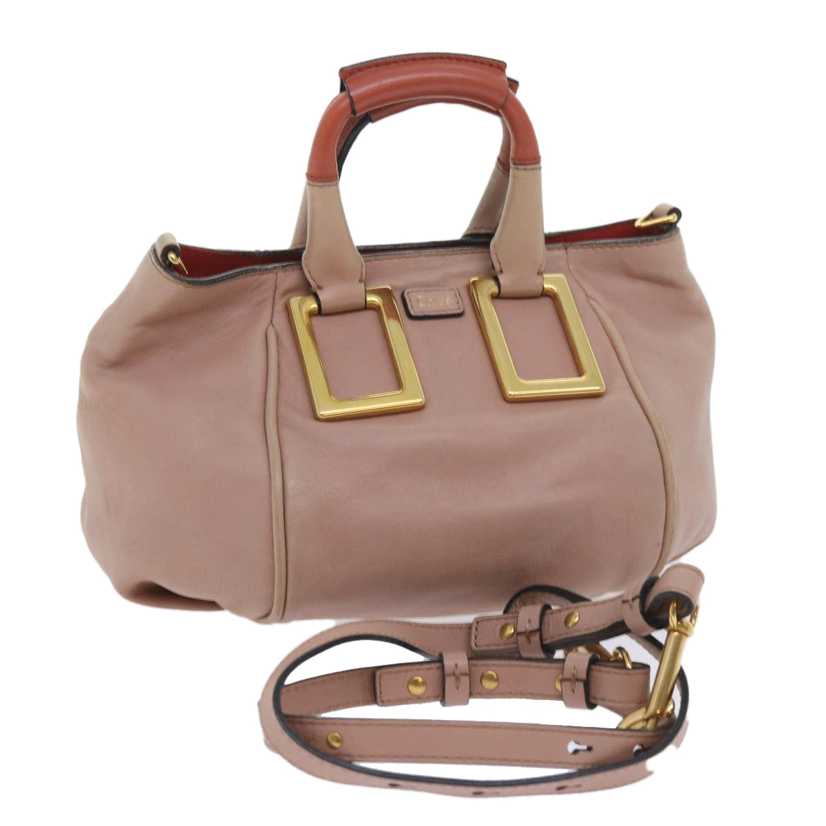 Chloe Etel Hand Bag Leather 2way Pink 04 12 50 65 ar10714