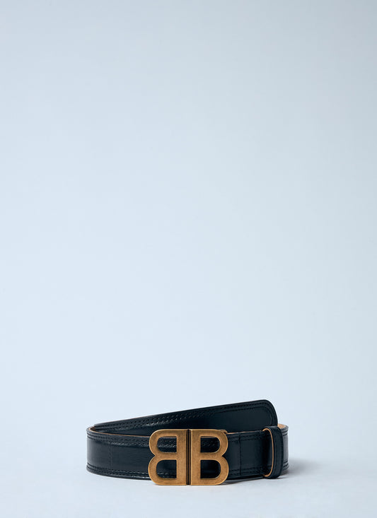 Balenciaga Women Bb Soft Leather Belt