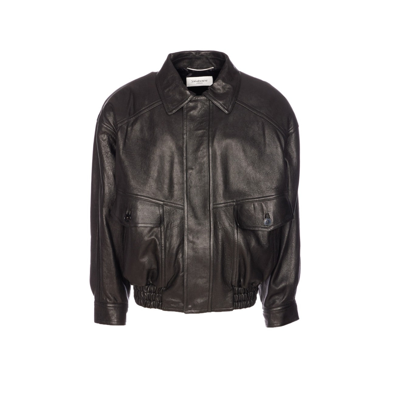 Saint Laurent Men Baloon Lamb Leather Bomber Jacket