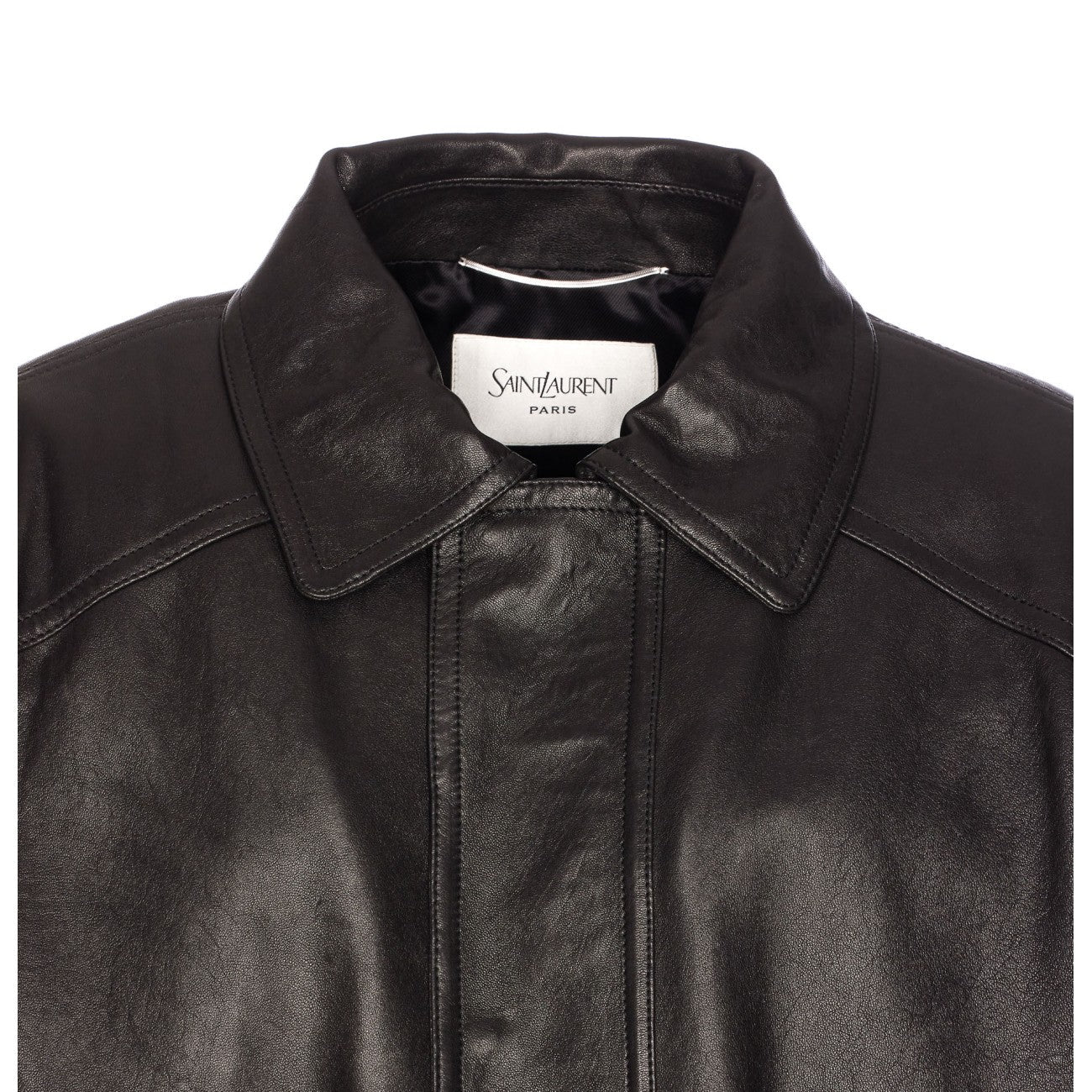 Saint Laurent Men Baloon Lamb Leather Bomber Jacket