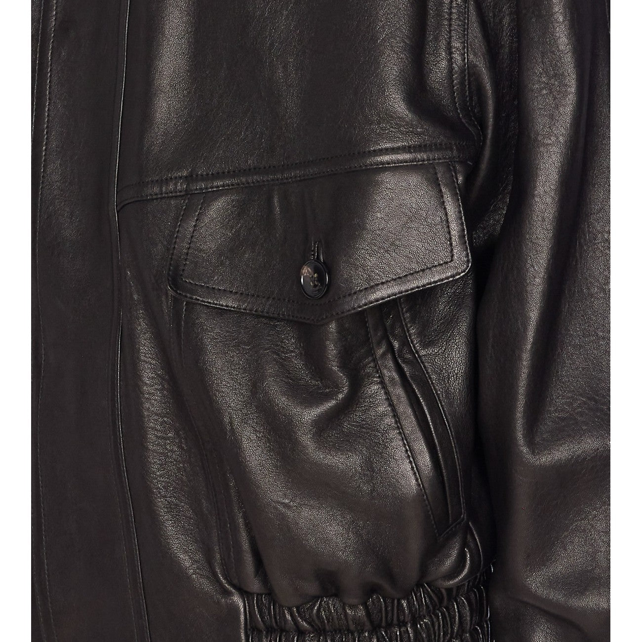 Saint Laurent Men Baloon Lamb Leather Bomber Jacket