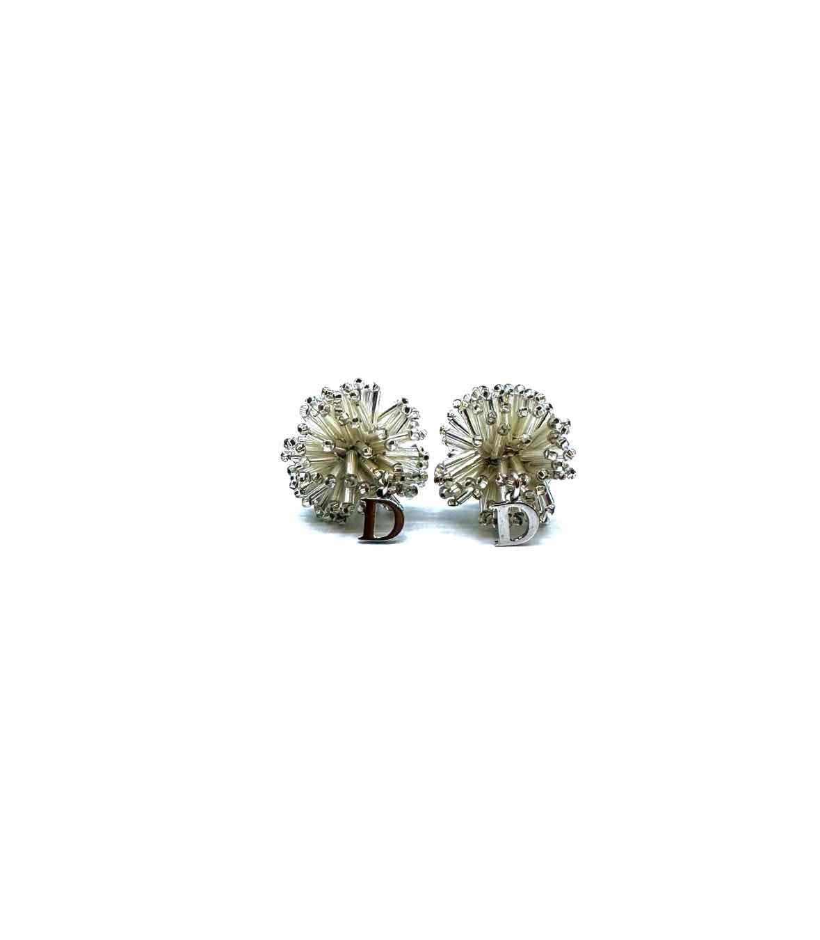 CHRISTIAN DIOR Silver Pierced Earrings
