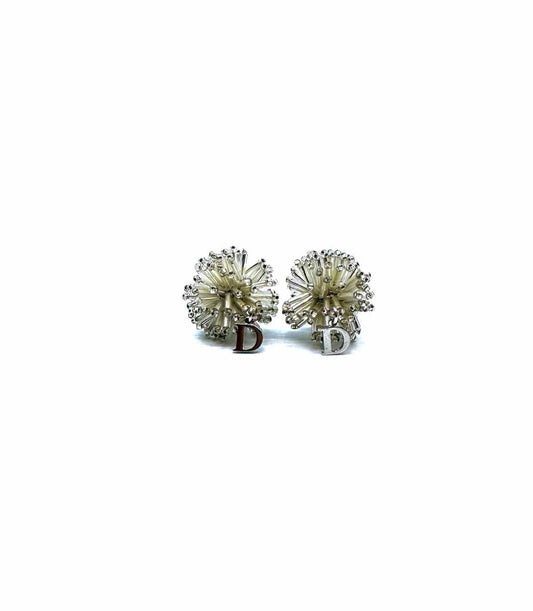 CHRISTIAN DIOR Silver Pierced Earrings