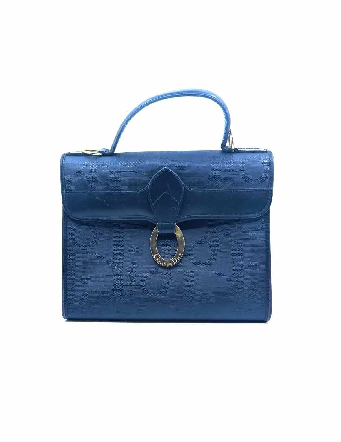 CHRISTIAN DIOR Black Coated canvas Handbag