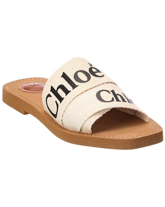 Chloe Woody Logo Canvas Slide