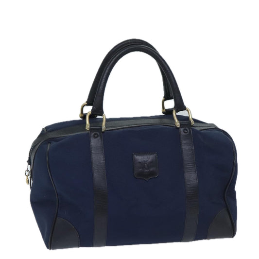 CELINE Boston Bag Canvas Navy Auth bs13182