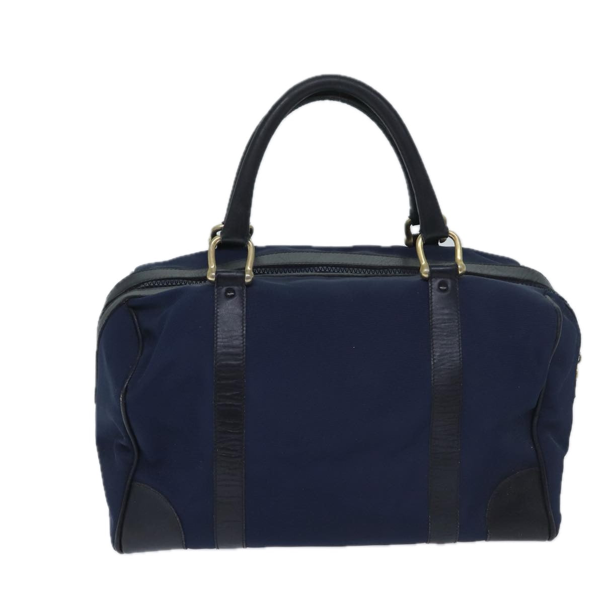 CELINE Boston Bag Canvas Navy Auth bs13182