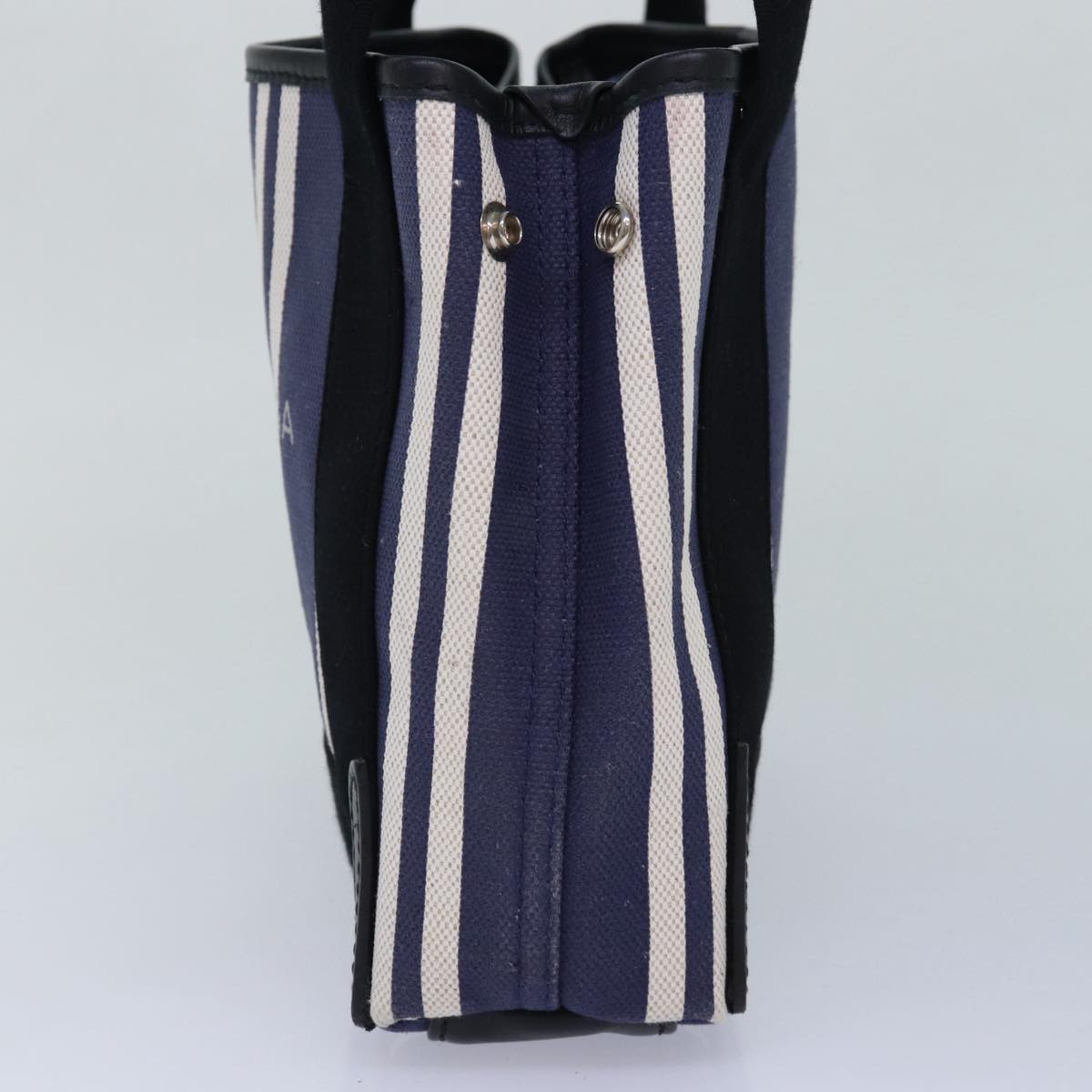 BALENCIAGA Navy Cabas XS Hand Bag Canvas 2way Navy 390346 Auth bs15772