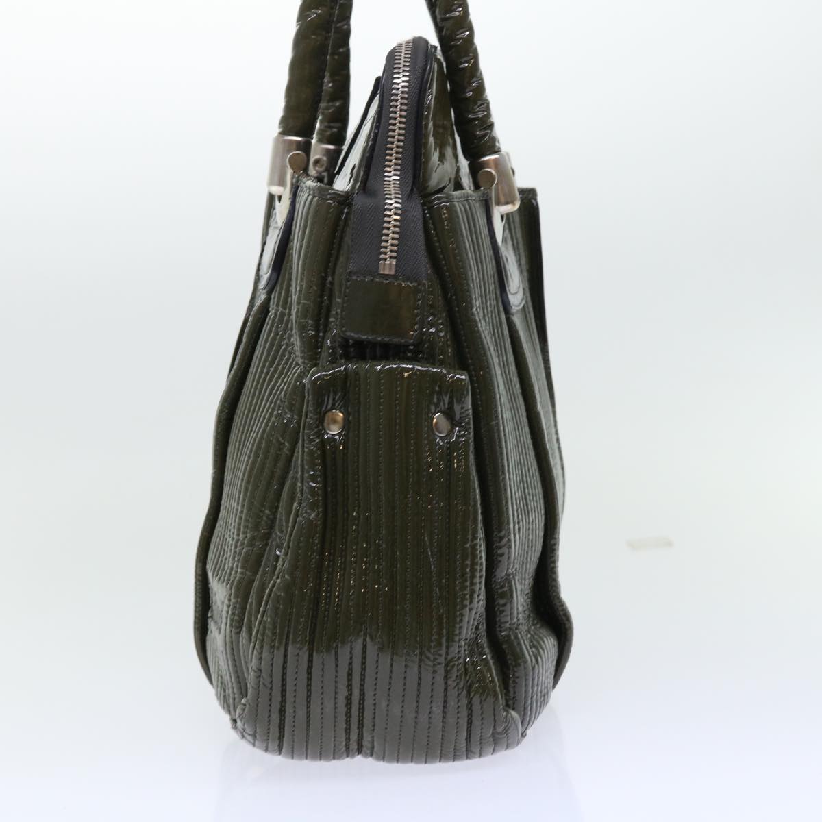 Chloe Eloise Hand Bag Patent leather Khaki bs7343