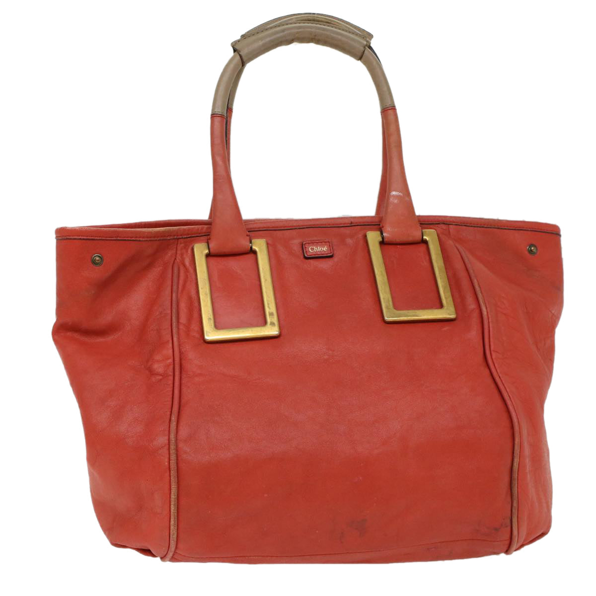 Chloe Etel Hand Bag Leather Red 04-12-50-65 bs7428