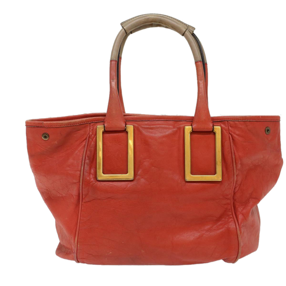 Chloe Etel Hand Bag Leather Red 04-12-50-65 bs7428