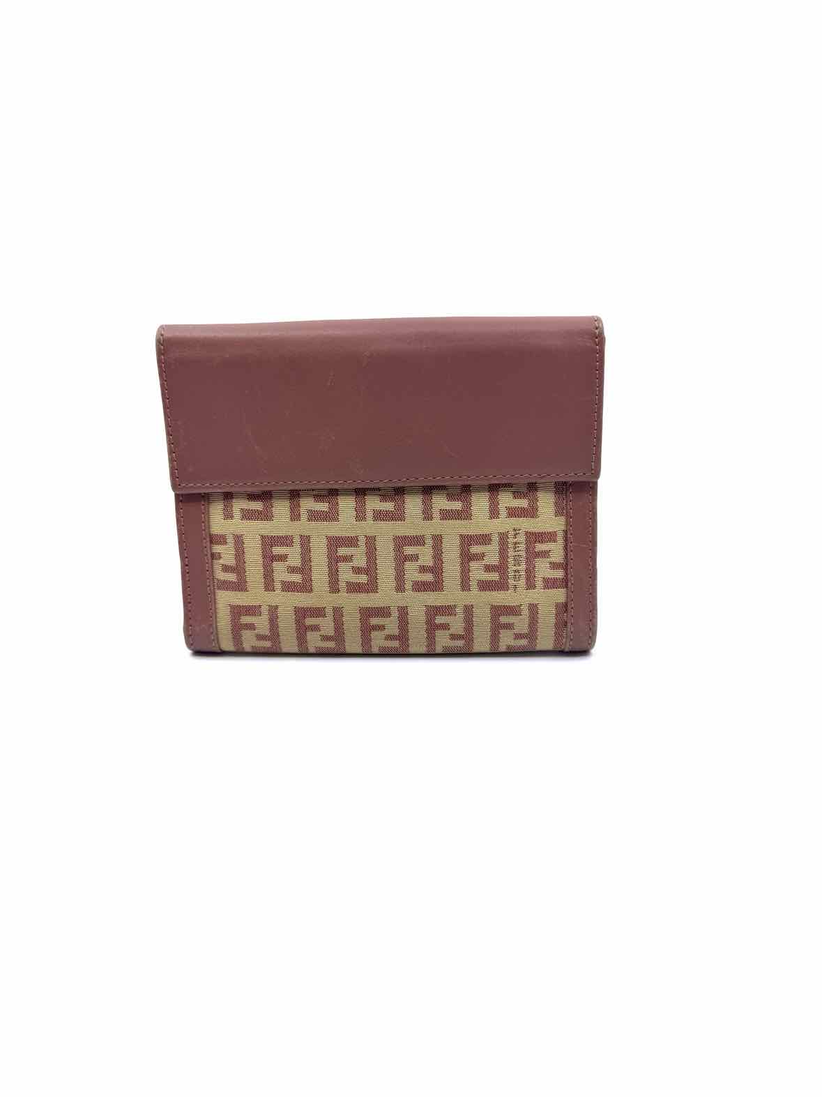 FENDI Pink Canvas Wallet