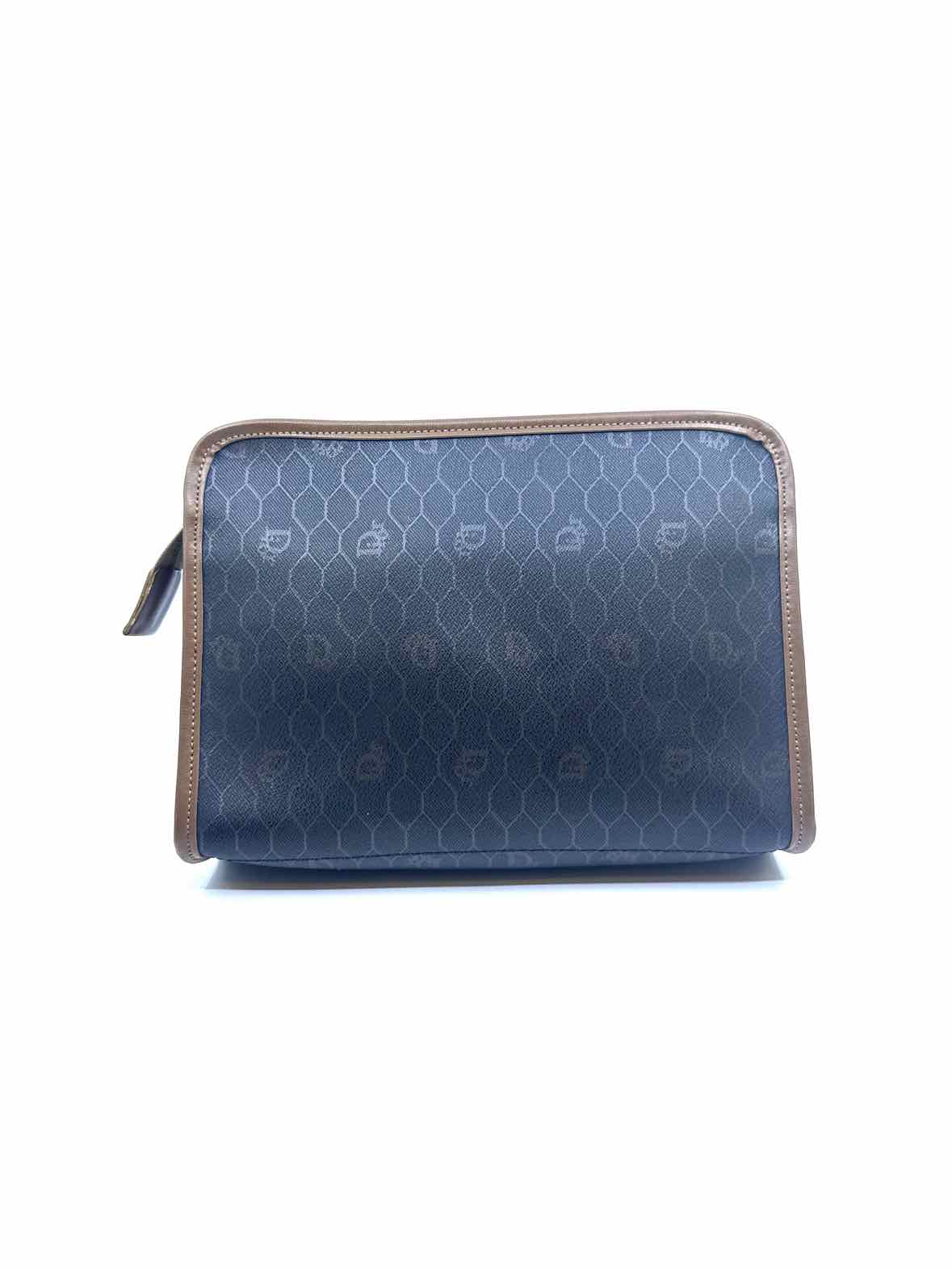 CHRISTIAN DIOR Brown Coated canvas Monogram Clutch