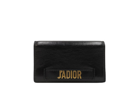 Jadior Clutch on Chain Leather Black