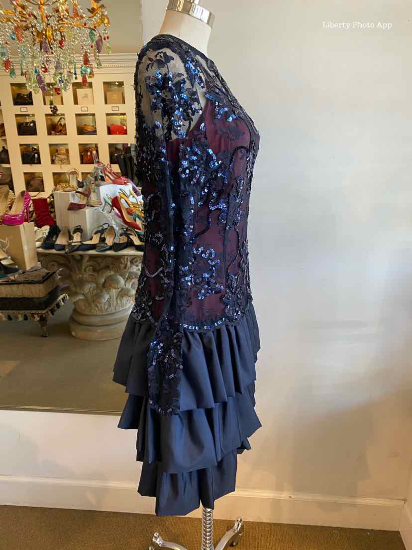 CHRISTIAN DIOR Lace Sequined Gown | M