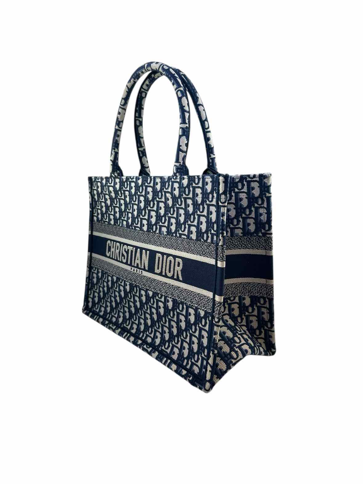 CHRISTIAN DIOR Navy & White Handbag