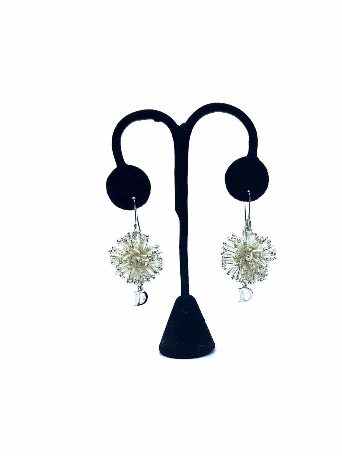 CHRISTIAN DIOR Silver Pierced Earrings