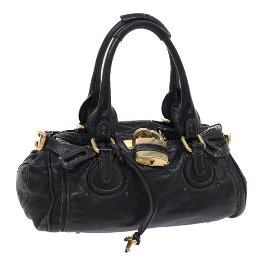 Chloe Paddington Hand Bag Leather Black ep1769