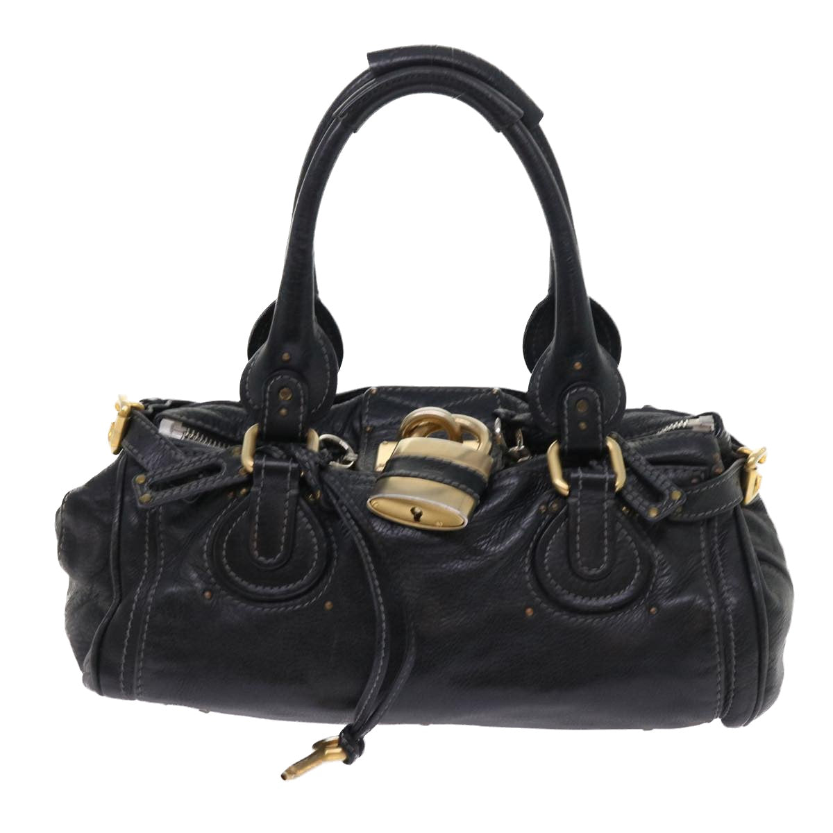 Chloe Paddington Hand Bag Leather Black ep1769
