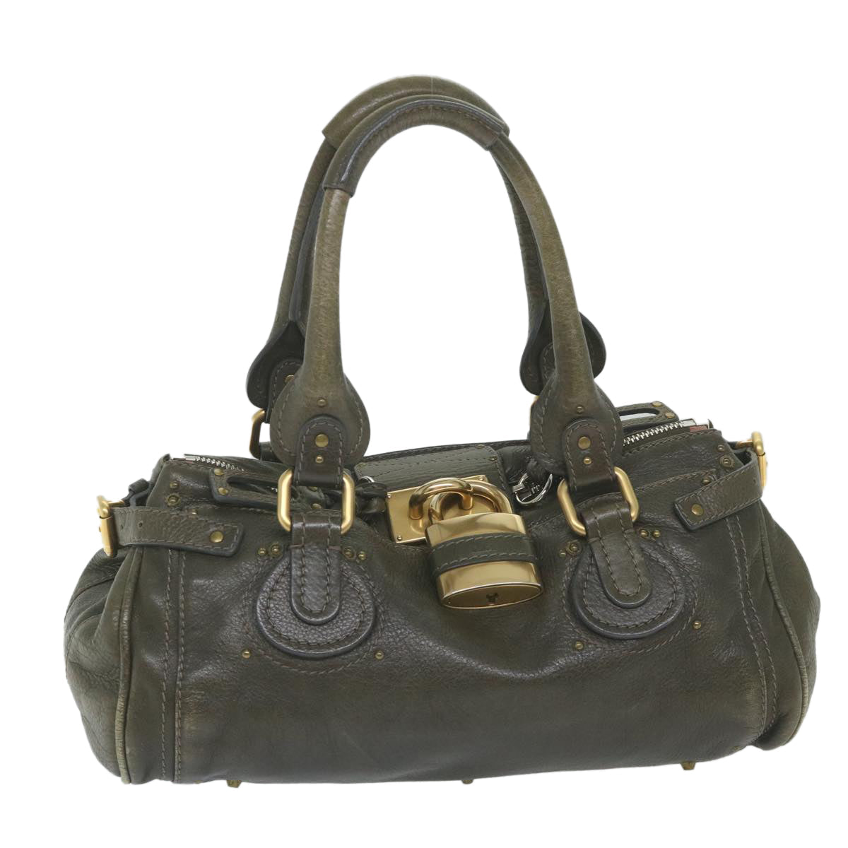 Chloe Paddington Hand Bag Leather Gray 03 08 51 5191 ep2419