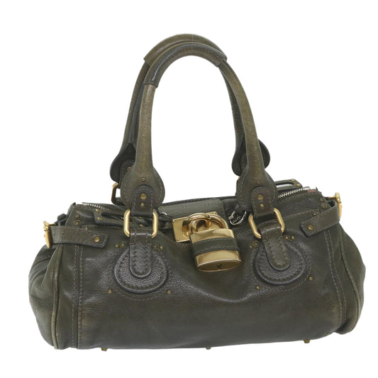 Chloe Paddington Hand Bag Leather Gray 03 08 51 5191 ep2419